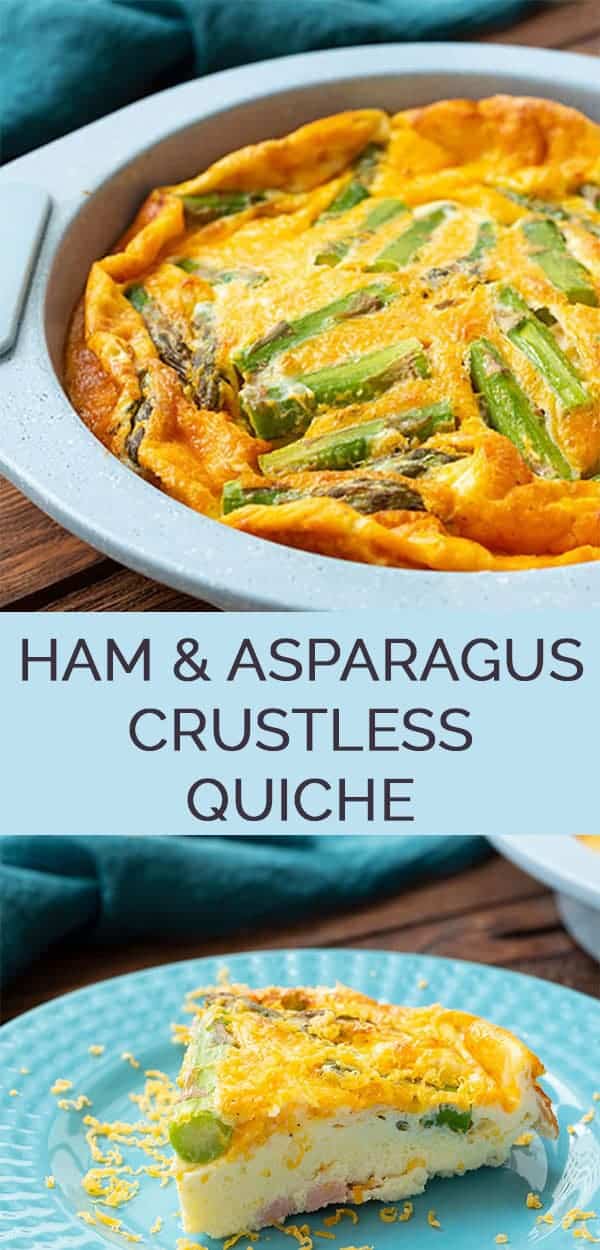 Ham and Asparagus Crustless Quiche - The Wholesome Dish