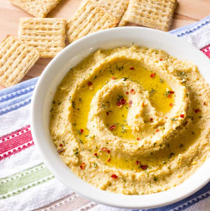 Simple Hummus Without Tahini - The Wholesome Dish