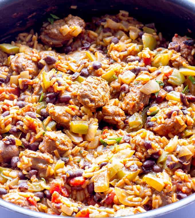One-pot Spanish rice and beans recipe