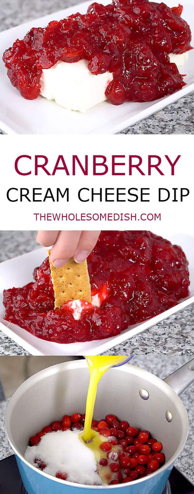 Cranberry Cream Cheese Dip  The Wholesome Dish