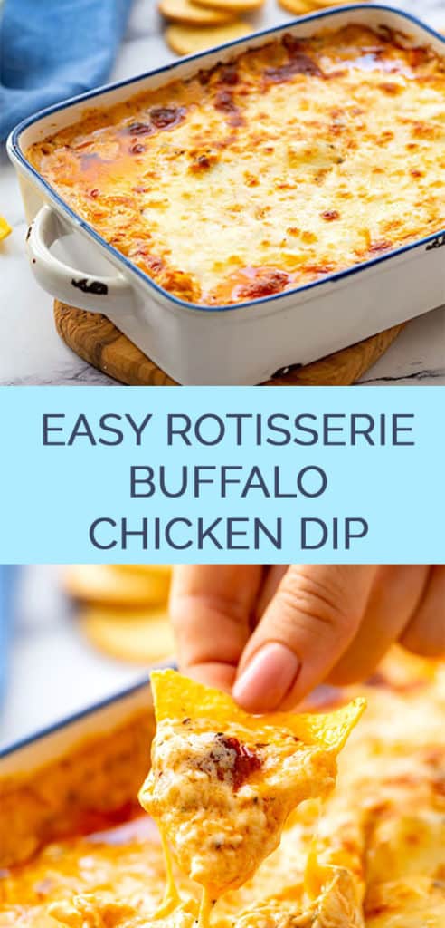 Easy Rotisserie Buffalo Chicken Dip The Wholesome Dish