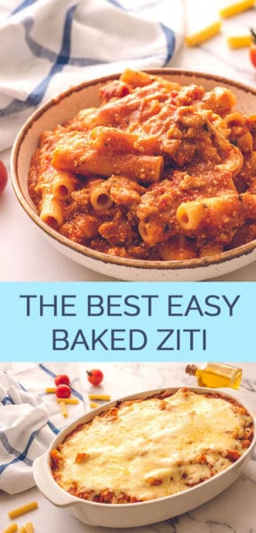 The Best Easy Baked Ziti - The Wholesome Dish