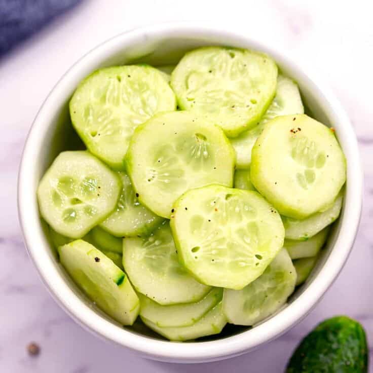 Vinegar Marinated Cucumbers The Wholesome Dish