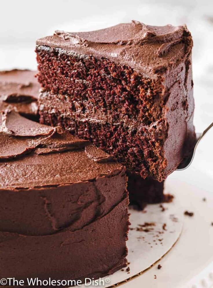 The Best Homemade Chocolate Cake - The Wholesome Dish