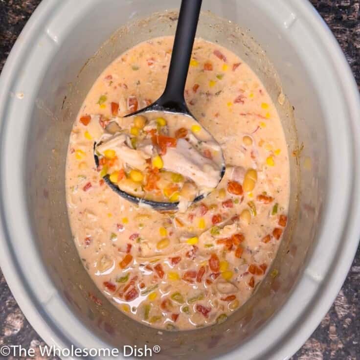 Crock Pot Ranch White Chicken Chili The Wholesome Dish 5302