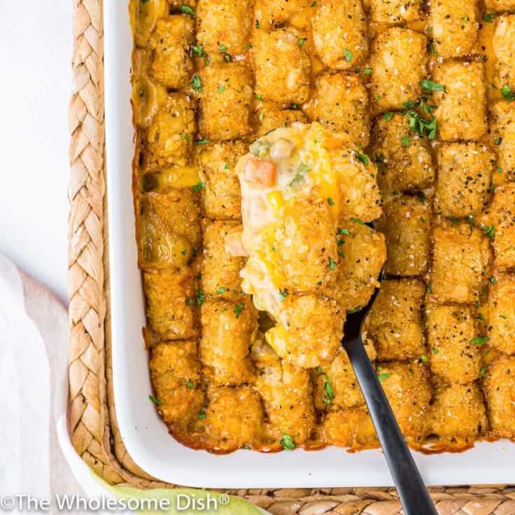 Easy Tater Tot Casserole - The Wholesome Dish