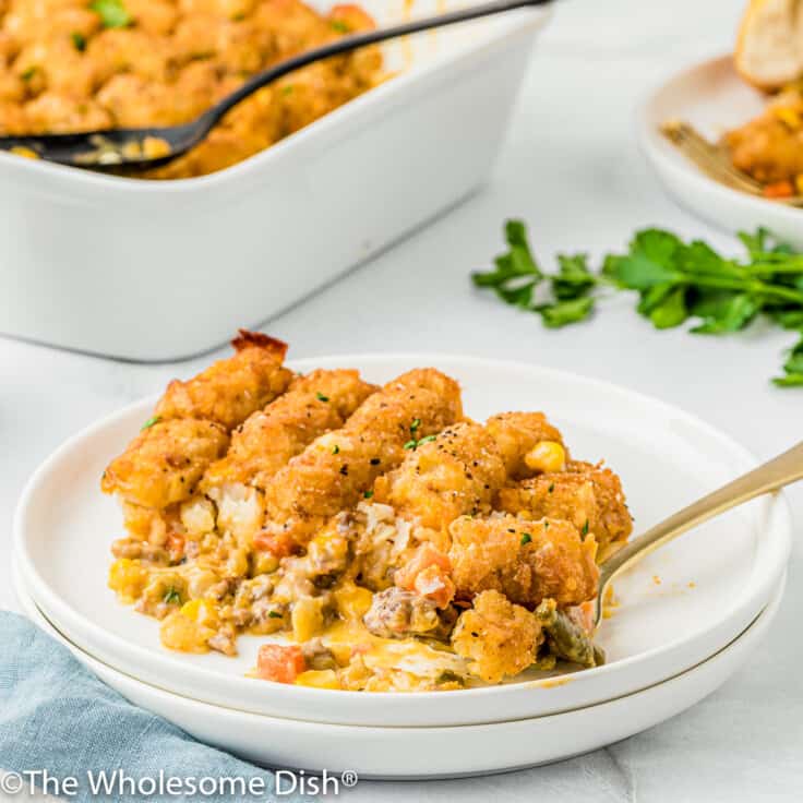 Easy Tater Tot Casserole - The Wholesome Dish