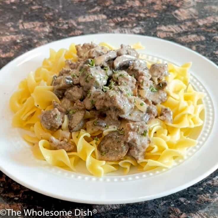 Ground Beef Stroganoff - The Wholesome Dish