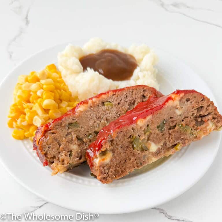 Philly Cheesesteak Meatloaf - The Wholesome Dish